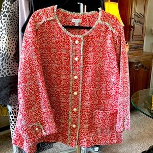 Susan Graver Tweed blazer jacket - 24w